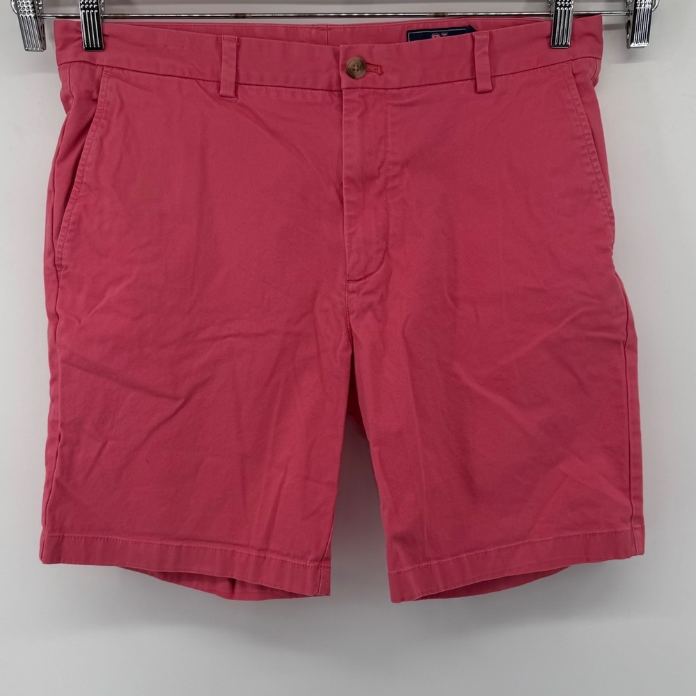 Vineyard Vines Shorts Mens 36 Pink Breaker Chino Stretch Solid Classic Fit 8.5"